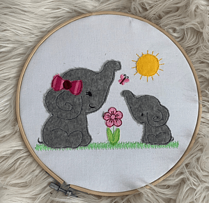 Stickdatei Elefant Applikation Set 860 - Sewando