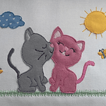 Stickdatei Katze Applikation Set 860 - Sewando
