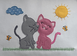 Stickdatei Katze Applikation Set 860 - Sewando