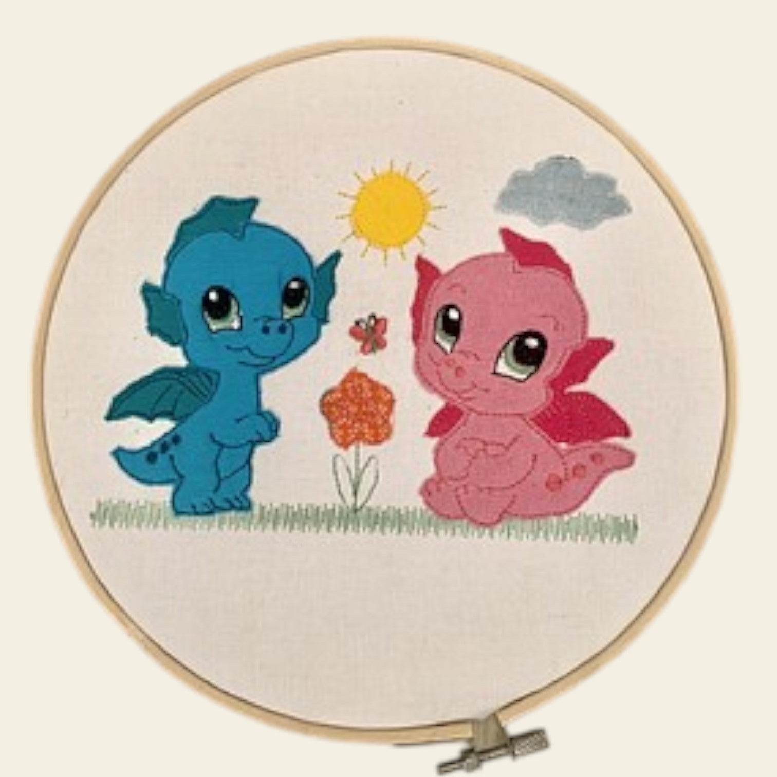 Stickdatei Drache in Love Applikation Set 860 - Sewando