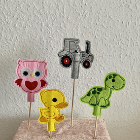 Stickdatei Stabhalter Topper Geburtstag Set 866 - Sewando