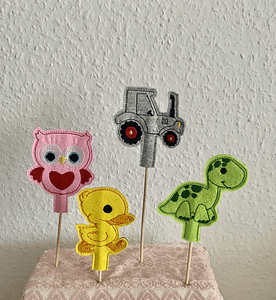 Stickdatei Stabhalter Topper Geburtstag Set 866 - Sewando