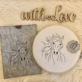 Stickdatei Equidenpass Pferdepass Impfpass Set 870 Outline - Sewando