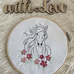 Stickdatei Pferd mit Blumen Set 871 - Sewando