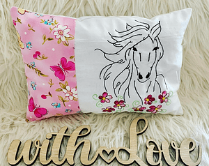 Stickdatei Pferd mit Blumen Set 871 - Sewando