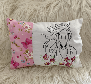 Stickdatei Pferd mit Blumen Set 871 - Sewando
