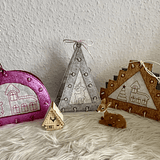 Stickdatei Lichtbogen Schwibbbogen Weihnachten Set 889 Fensterdeko - Sewando