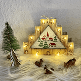 Stickdatei Lichterbogen Schwibbogen Treppe Winderdorf mit Kirche Set 890 Maschinenstickerei Weihnachten - Sewando