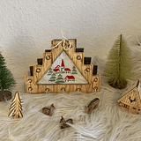 Stickdatei Lichterbogen Schwibbogen Treppe Winderdorf mit Kirche Set 890 Maschinenstickerei Weihnachten - Sewando