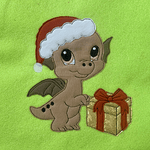 Stickdatei Weihnachten Doodle Applikation Drache Dino Set 899 - Sewando