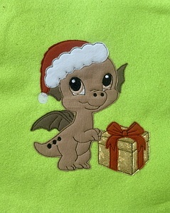 Stickdatei Weihnachten Doodle Applikation Drache Dino Set 899 - Sewando