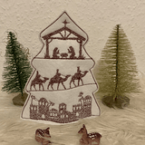 Stickdatei Krippenbaum Weihnachten Krippe Heilige Familie Set 902 LED - Sewando