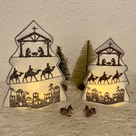 Stickdatei Krippenbaum Weihnachten Krippe Heilige Familie Set 902 LED - Sewando