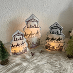 Stickdatei Krippenbaum Weihnachten Krippe Heilige Familie Set 902 LED - Sewando