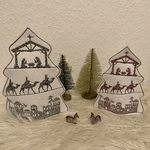 Stickdatei Krippenbaum Weihnachten Krippe Heilige Familie Set 902 LED - Sewando