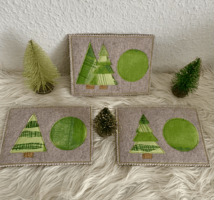 Stickdatei Weihnachten Mug Rug Tannenbaum Patchwork Set 905 Weihnachten - Sewando