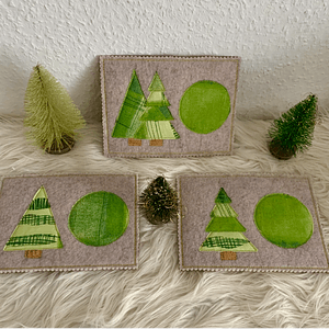 Stickdatei Weihnachten Mug Rug Tannenbaum Patchwork Set 905 Weihnachten - Sewando