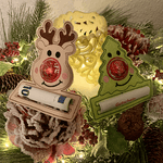Stickdatei Weihnachten Tannenbaum Rentier mit Schoki Nase Gutscheine Set 905 - Sewando
