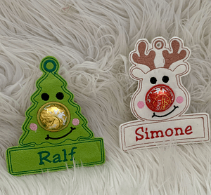 Stickdatei Weihnachten Tannenbaum Rentier mit Schoki Nase Set 905 - Sewando