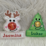 Stickdatei Weihnachten Tannenbaum Rentier mit Schoki Nase Set 905 - Sewando