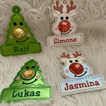 Stickdatei Weihnachten Tannenbaum Rentier mit Schoki Nase Set 905 - Sewando