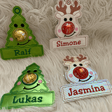 Stickdatei Weihnachten Tannenbaum Rentier mit Schoki Nase Set 905 - Sewando