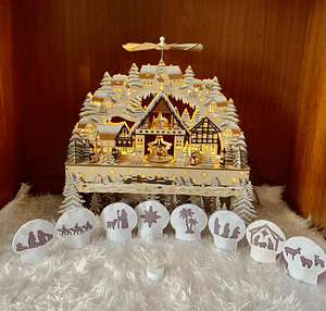 Stickdatei Weihnachten Krippe LED Set 906 - Sewando