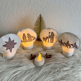 Stickdatei Weihnachten Krippe LED Set 906 - Sewando
