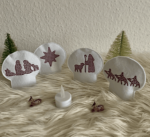 Stickdatei Weihnachten Krippe LED Set 906 - Sewando