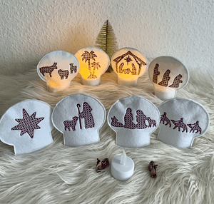 Stickdatei Weihnachten Krippe LED Set 906 - Sewando