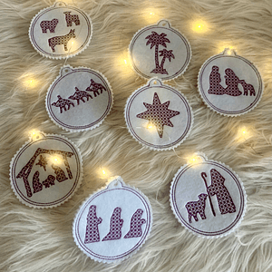 Stickdatei Weihnachten Baumschmuck Geschenkanhänger Set 906 - Sewando