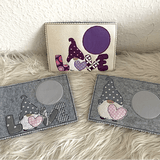 Stickdatei Mug Rug Doodle Wichtel Gnome in Love Set 907 - Sewando