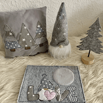 Stickdatei Mug Rug Doodle Wichtel Gnome in Love Set 907 - Sewando