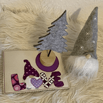 Stickdatei Mug Rug Doodle Wichtel Gnome in Love Set 907 - Sewando