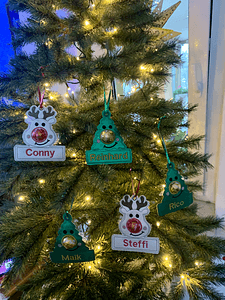 Stickdatei Weihnachten Tannenbaum Rentier mit Schoki Nase Set 905 - Sewando