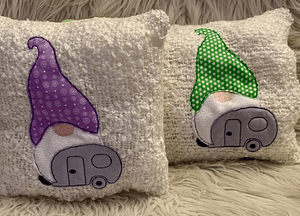 Stickdatei Doodle Wichtel Gnome mit Wohnwagen Set 907 - Sewando