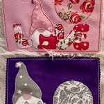 Stickdatei Mug Rug Doodle Wichtel Gnome in Love Set 907 - Sewando