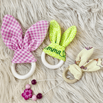 Stickdatei Knisterohren Greifling In the Hoop Hasenohren / Geburt Baby Taufe 920 - Sewando