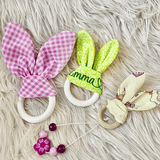 Stickdatei Knisterohren Greifling In the Hoop Hasenohren / Geburt Baby Taufe 920 - Sewando