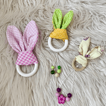 Stickdatei Knisterohren Greifling In the Hoop Hasenohren / Geburt Baby Taufe 920 - Sewando