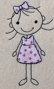 Stickdatei Strichmännchen Doodle Outline Set 196 - Sewando