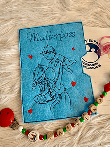 Stickdatei Mutterpass Mama mit Baby Set 923 - Sewando