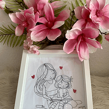 Stickdatei Mama und Mädchen Set 926/3 Outline - Sewando