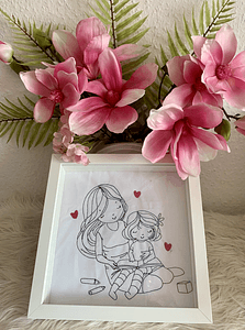 Stickdatei Mama und Mädchen Set 926/3 Outline - Sewando
