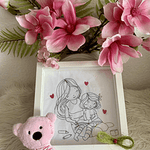 Stickdatei Mama und Mädchen Set 926/3 Outline - Sewando