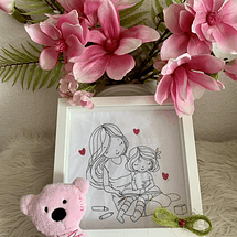 Stickdatei Mama und Mädchen Set 926/3 Outline - Sewando