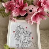Stickdatei Mama und Mädchen Set 926/3 Outline - Sewando