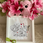 Stickdatei Doodle Familie 2 Mama Papa Baby Set 926/1 Outline - Sewando