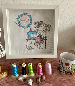 Stickdatei Cute Girl 3 Nähen Nähmaschine Set 933 - Sewando