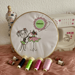 Stickdatei Cute Girl 1 Handmade Nähen Set 933 - Sewando